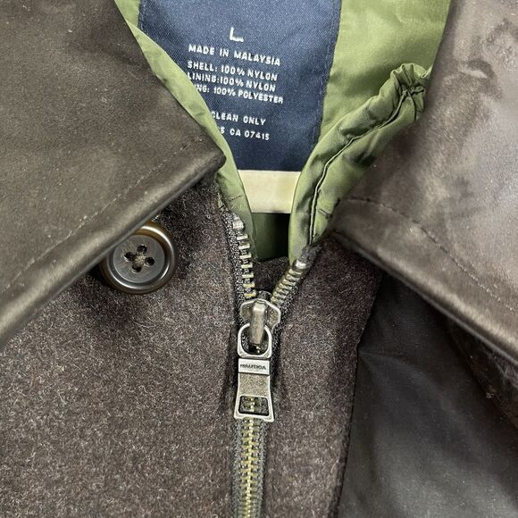 VTG Nautica Coat Means Large Double Layer Quilted Removable Liner Wool Jacket - Picture 4 of 15